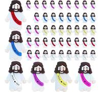 Magicsculp Mini Jesus Figures 50 Pcs, 10 Colors Christmas Nativity Scene Supplies, Party Favors, Sunday School Gifts, Religious Christmas Stockings Fillers, Tiny Bible Figure for Hide and Seek