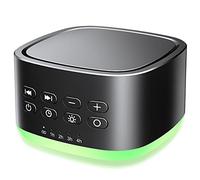 Magicteam White Noise Machine 10 Colors Lights and 25 Soothing Sounds Sleep Sound Machine with 5 Timers with Memory Feature Portable Sound Machine for Baby Adults. (Black N)