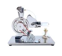 MagicTech Hot Air Stirling Engine Motor Educational Electricity Generator Colorful LED Aluminum Alloy Model Silver JY34
