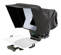 MAGICUE Mobile Teleprompter System | Carbon Fiber and Aluminum Build | Nylon Hood and Anti-Glare Visor | 13" Diagonal 60/40 Beam Splitter Glass | iPad Tablet Smartphone Compatible Up to 15"