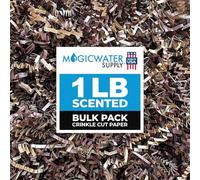 MagicWater Scented Crinkle Cut Paper - 1 LB - Cinnamon Buns - Perfect for Shredded Paper Filler, Basket Filler, Gift Boxes, Bridesmaid Gifts, Christmas Stuffers & More - For All Occasions