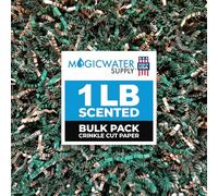 MagicWater Scented Crinkle Cut Paper - 1 LB - Pine - Perfect for Shredded Paper Filler, Basket Filler, Gift Boxes, Bridesmaid Gifts, Christmas Stuffers & More - For All Occasions