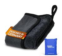 MagicWipe® Microfibre Cloth - 1 Pack 30 x 40 cm Dual Sided Cleaning Cloth - 600 GSM All Purpose Streak Free Diamond Wave Polishing Cloth for Kitchen Worktops, Glass, Mirrors, Bathrooms, Car