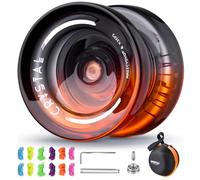 MAGICYOYO Crystal Yoyo K2, Responsive Yoyo for Kids & Beginners, Dual Purpose Yo Yo with Unresponsive Mode, Professional Trick Yo-Yo for Finger Spin, with 12 Strings, Bearing Kit, Case