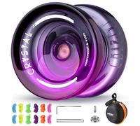 MAGICYOYO Crystal Yoyo K2, Responsive Yoyo for Kids & Beginners, Trick Yo-Yo for Finger Spin, Dual Purpose Yo Yo with Unresponsive Mode, Plastic Yoyos with 12 Strings, Bearing Kit, Case