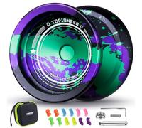 MAGICYOYO Responsive Kids Yoyo Age 8+, Professional Finger Spin Tricks, Unresponsive Advanced Stunt Yoyo with 12 Strings, Yo Yo Accessory Kit - Black Green Purple