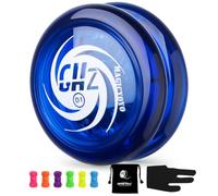 MAGICYOYO Responsive Yoyo D1 GHZ for Kids Beginners | Professional Plastic Looping Yo-yo with 5 Replacement Strings + Glove + Bag, Blue