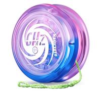 MAGICYOYO Responsive Yoyo for Kids Beginner Yoyo D1, Professional 2A Looping Yo-Yo to Play Basic Looping YoYo Ticks, Plastic Looping Yo-yo for 2A Trick with 6 Yo yo Strings( Blue Purple)