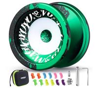 MAGICYOYO Responsive Yoyo V6S Locus, Professional Metal Yo-yo with Dual-Material, Unresponsive Yoyo for Kids and Adults, Trick Yo Yo for Finger Spin, with 12 Strings, Bearing Kit, Case
