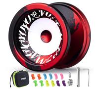 MAGICYOYO Responsive Yoyo V6S Locus, Professional Trick Yoyo for Finger Spin, Metal Yo Yo with Dual-Material, Unresponsive Yo-yo for Kids and Adults, with 12 Strings, Bearing Kit, Case