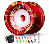 MAGICYOYO Responsive Yoyo V6S Locus, Trick Yo-yo for Finger Spin, Unresponsive Yoyo for Kids and Adults, Professional Metal Yo Yo with Dual-Material, with 12 Strings, Bearing Kit, Case