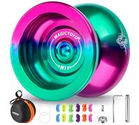 MAGICYOYO Unresponsive Yoyo N11, Professional Yoyo for Kids And Adults, Trick Yo Yo for Long Spin Time, Dual Purpose Yo-Yo with Responsive Mode, with 12 Strings, Bearing Kit, Case (Green Pink)