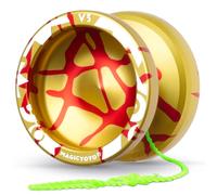 MAGICYOYO V3 Responsive Yoyo for Kids 8-12, Professional Yoyo for Adults | Dual Purpose Trick Yoyo for Adults with 12 YoYo Strings, Yoyo Storage Case, Accessory Kit (Golden Red)