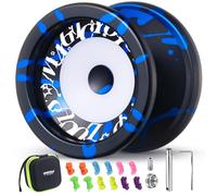 MAGICYOYO V6S Locus, Upgraded Dual-Material Metal Yoyo, Responsive & Unresponsive Yoyo for Kids and Beginner, 2 in 1 Professional Trick Yo-Yo for Finger Spin, with 12 Strings, Bearing Kit
