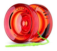 MAGICYOYO Yoyo K2 Crystal Red Professional Yoyo - Dual Purpose Responsive & Unresponsive Yo Yo for Kids, Beginners to Advanced Players - Complete Kit with Extra Yo-Yo Strings, Bearings & Tools