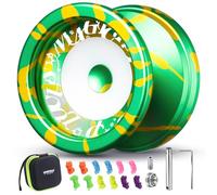 MAGICYOYO Yoyo Kids V6S Locus, Dual Material Metal Yoyo for Beginners, Dual Purpose Yo-Yo with Unresponsive, Trick Yo Yo for Finger Spin, Professional Yoyos with 12 Strings, Bearing Kit