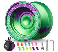 MAGICYOYO Yoyo V8S Professional Finger Spin Yoyo for Beginners and Advanced Players, Responsive Yo Yo for Kids, Durable Aluminum Alloy Unresponsive Tricks Yo-Yo, Includes Accessories