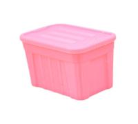 MagiDeal 1:12 Dollhouse Storage Box Scenery Supplies, Mini Model Simulation Container with Lid for Living Room, Pink