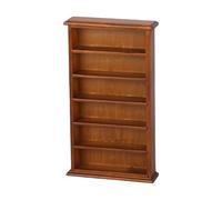 MagiDeal 1:12 Scale Dollhouse Bookcase Mini Display Cabinet Decoration Sl ccessory Dollhouse Storage Cabinet Mini Wooden Furniture, Brown