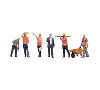 MagiDeal 1:18 Construction Site Worker Figures Micro Layout Collectibles Birthday Gift Resin Photo Prop Diorama Characters Mini People