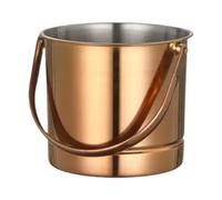 MagiDeal 1.5L Ice Bucket Beer Bucket Portable Handle with Spacer Versatile Drink Tub Snacks Fried Chicken Barrel for Party Bar Banquet, Rose Gold
