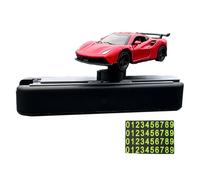 MagiDeal 1/64 Car Model Toy Center Decor Universal Ornament Easy to Install with Temporary Parking Card Plate Auto Accessories, Red
