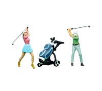 MagiDeal 1/64 Figure Model Kit Miniature Kit DIY Projects Layout Man Woman Golfer Trains Architectural Resin Figurines Diorama Scenery