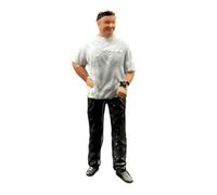 MagiDeal 1/64 Miniature Figure Mini People Figurine Trendy Miniature Scenery Prop Man with White T Shirt People Figure for Photography, Standing Man