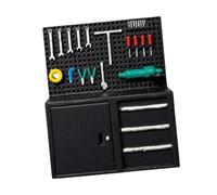 MagiDeal 1/64 Scale Garage Tool Rack Authentic Collectible Classic Miniature Sculpture Auto Repair Tools for Vehicle Maintenance Scene, black new