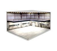 MagiDeal 1:64 Scale Parking Lot Diecast Car Display Parking Garage Model Collectibles LED Display Case for Model Cars Figures Diorama , B