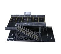 MagiDeal 1/64 Scale Parking Lot Diorama Miniature Scenery Model Collectible Gift Photo Prop Model Car Display Case Toy Car Display Box, Style B