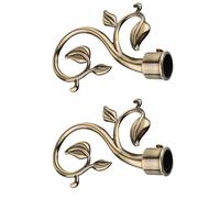 MagiDeal 1 Pair Decorative Curtain Drapery Rod/Pole Finials Ends for 22mm Curtain Poles - Bronze