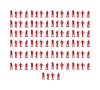 MagiDeal 100 People Figures Miniature Scene Movie Props Sand Table Layout Decoration Collection Small People Models Character Figures