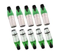 MagiDeal 10x XLR Cable Connector Audio Socket Male and Female Portable Microphone Line Plug Mic Cable Plug for Studio Speech Podcasts, Green