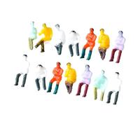 MagiDeal 14Pcs Hand Painted Figures,Miniature People Figurines Sand Table Ornament Realistic Models Tiny Diorama Figures for Dollhouse, 1 100 Scale