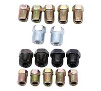 MagiDeal 16Pcs Inverted Tube Nuts 2x 7/16”-24 2x 9/16”-18 Threads Nuts Fit for 3/16” Tube