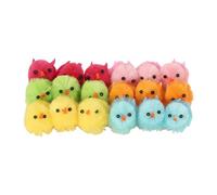 MagiDeal 18Pcs Mini Easter Chicks Easter Decoration Cute Colorful DIY Craft Stuffed Chick Toys Tiny Chenille Chicks for Fillers