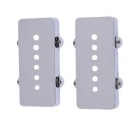MagiDeal 2 Pieces Guitar Pickup Cover 50mm/52mm Pole Spacing for Guitars DIY Electric Guitar Sturdy Humbucker Pickup Cover, argent