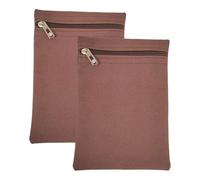 MagiDeal 2 Pieces Sew in Side Pocket with Zipper Invisible Coat Inside Pockets for Robes, Coffee