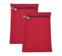 MagiDeal 2 Pieces Sew in Side Pocket with Zipper Invisible Coat Inside Pockets for Robes, Red