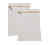 MagiDeal 2 Pieces Sew in Side Pocket with Zipper Invisible Coat Inside Pockets for Robes, White