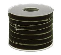 MagiDeal 20 Yard 10mm Wide Velvet Ribbon Roll for Crafts Decoration - Green