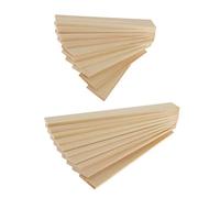 MagiDeal 20pcs Unfinished Wood Wooden Rectangular Plaque Board for Modelling Material