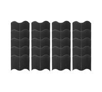 MagiDeal 20x Garden Edging Border Landscaping Edging Ornament Interlocking Sidewalk Walkway Yard Edge Lawn Plant Protection Fence, Black
