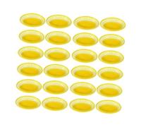 MagiDeal 24Pcs Oval Food Baskets Serving Tray Retro Deli Baskets Storage Basket Bins for Picnic Crafts Party Kitchen, Yellow