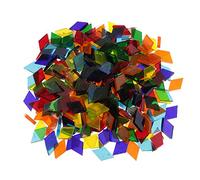 MagiDeal 250 Pieces Rhombus Shape Assorted Colors Clear Glass Pieces Mosaic Tiles Tessera for Arts DIY Craft 11mm