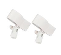 MagiDeal 2Pcs Holder Clips Mic Clamp, Easy to Install, Practical Professional Replace Portable Accessories Mic Clip Holder, N8 White