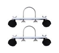 MagiDeal 2Pcs Oil Filled Heater Caster Bracket with Wheels Spare Parts Smooth and Easy to Move 8.3inch Long Accessories Universal, Black Wheel