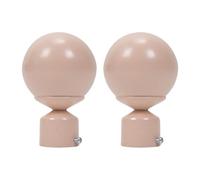 MagiDeal 2Pcs Window Curtain Rod Finials Drapery Pole Ends Portable Metal Practical Easy Installation Drape Rod Finals for Lounge Room, Cherry Pink