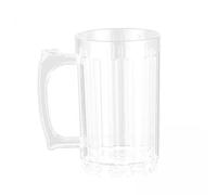 MagiDeal 2X Clear Acrylic Beer Mug Shatterproof Reusable with Handle Unbreakable Drinkware Barware Beverage Cup for Home Restaurant Party Picnic